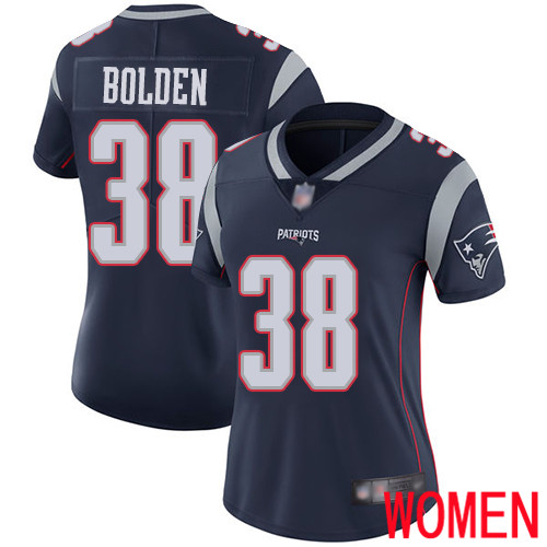 New England Patriots Football #38 Vapor Limited Navy Blue Women Brandon Bolden Home NFL Jersey->youth nfl jersey->Youth Jersey